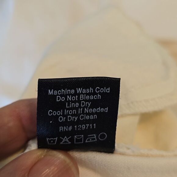 - Jenni Kayne 4 High Rise Wide Leg Jeans In Natural Neutral Minimalist Crop - Picture 8 of 8